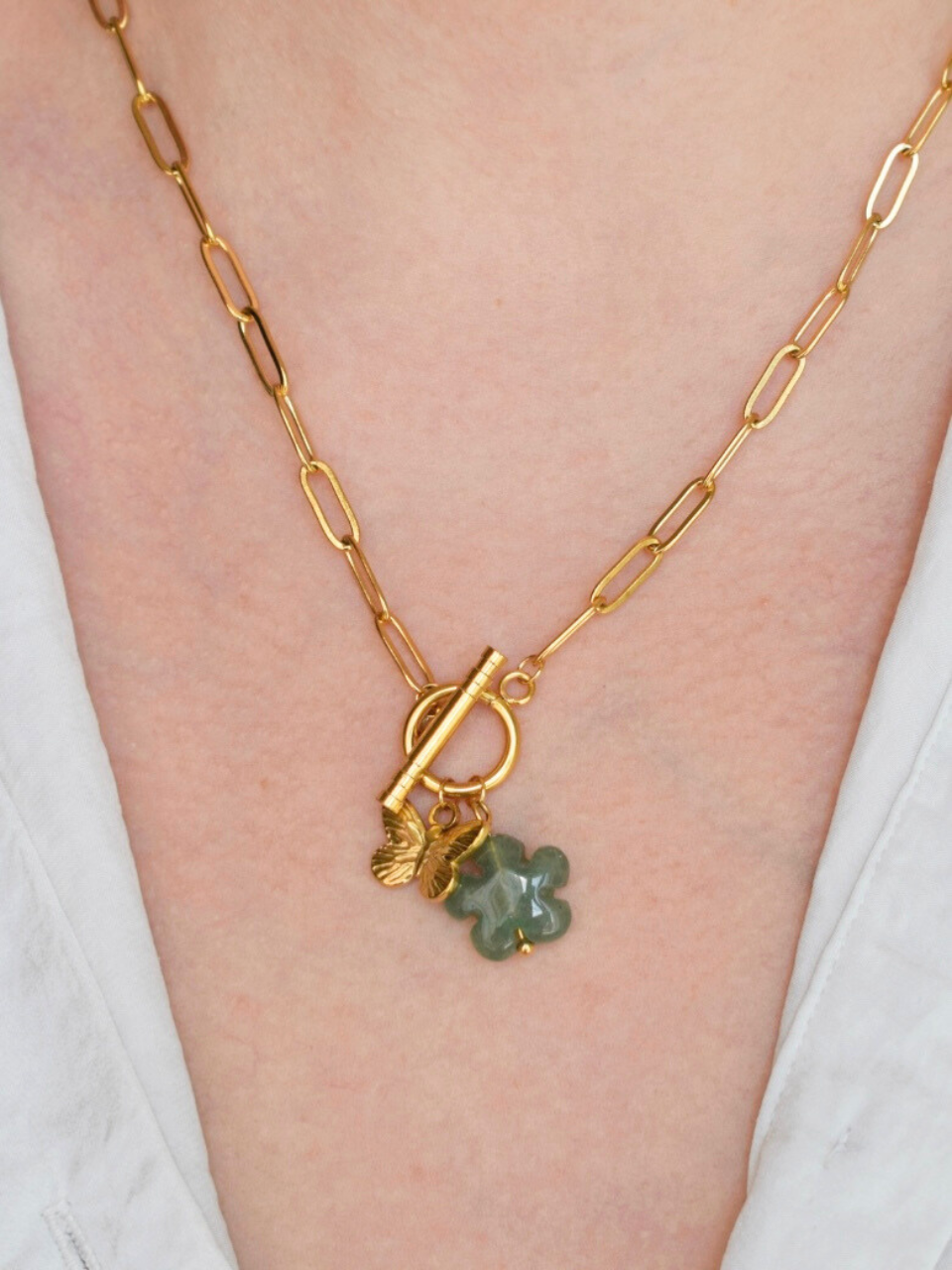 Ninon Necklace – Green Aventurine