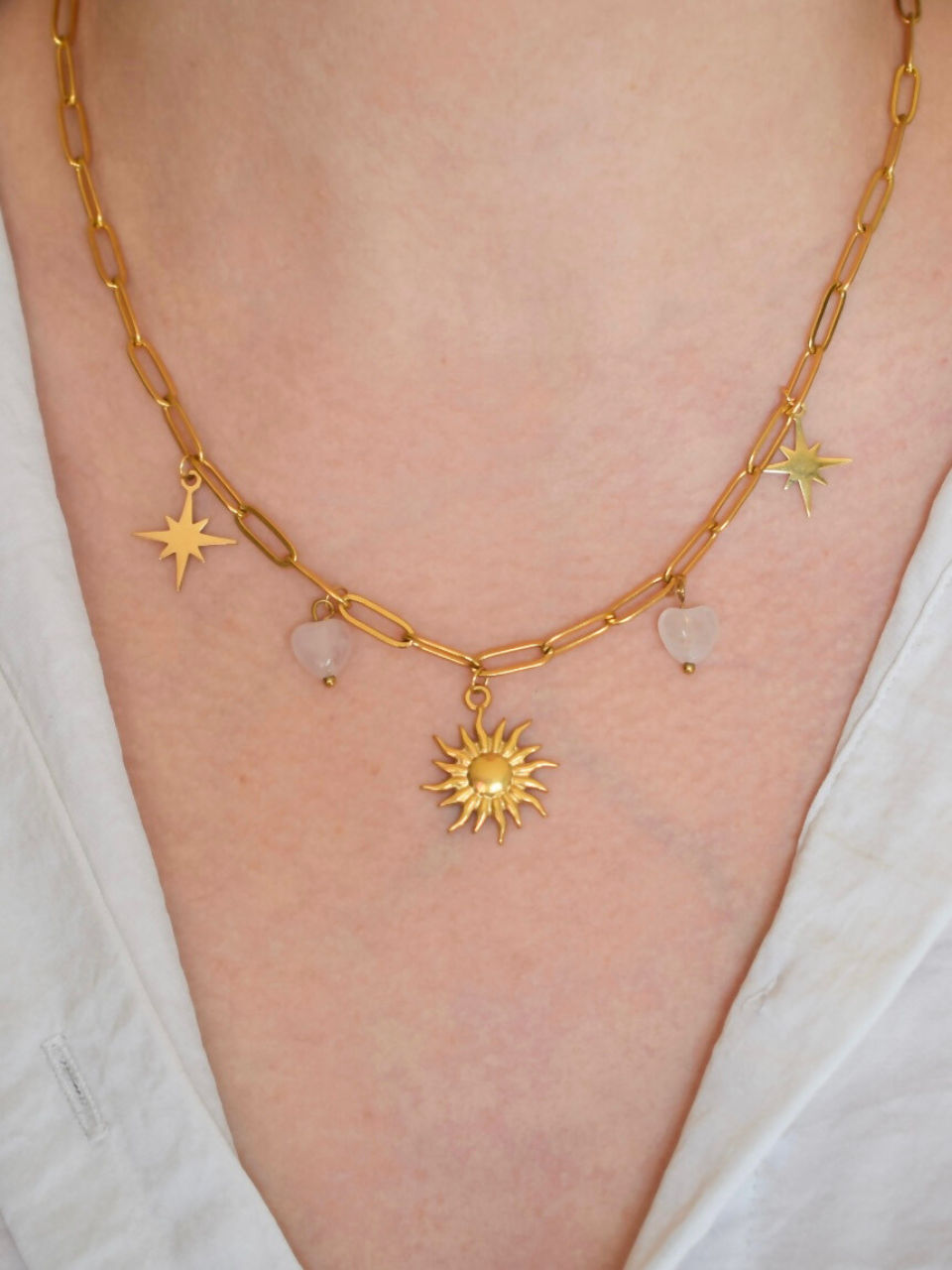 Valentine Necklace – Rose Quartz