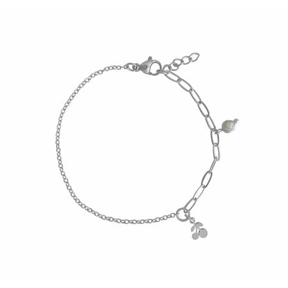 Liyanna - Bracelet en acier inoxydable et Howlite